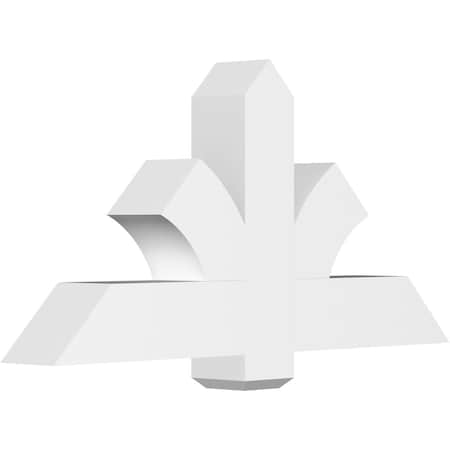 Ekena Millwork Redmond Architectural Grade PVC Gable Bracket, 48"W x 24"H x 6"D x 6"F, 12/12 Pitch GBP048X24X0606RED00